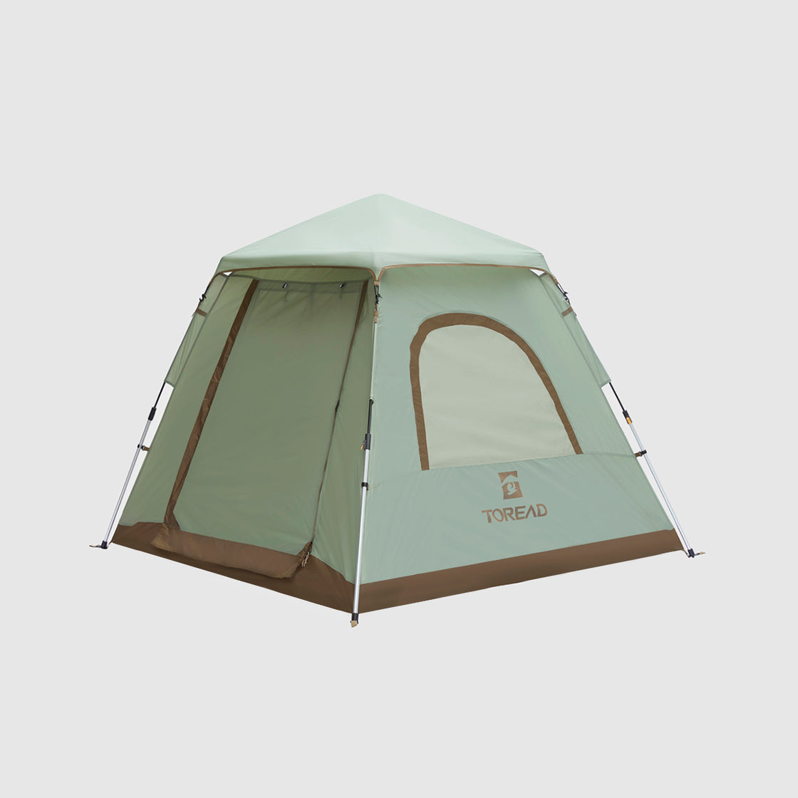 3-Person Hiking Tent with Durable 210T Fabric and Removable Rainfly