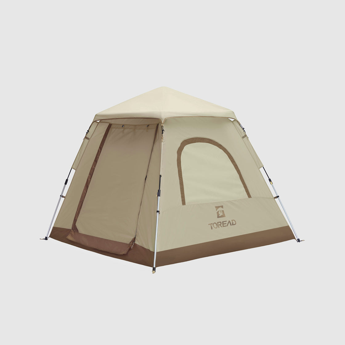 3-Person Hiking Tent with Durable 210T Fabric and Removable Rainfly