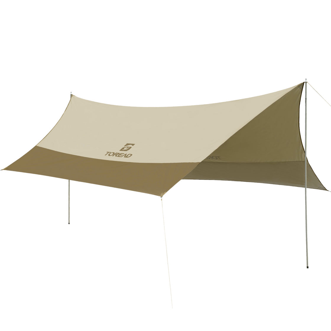 Silver Six-Sided Canopy for Outdoor Shade