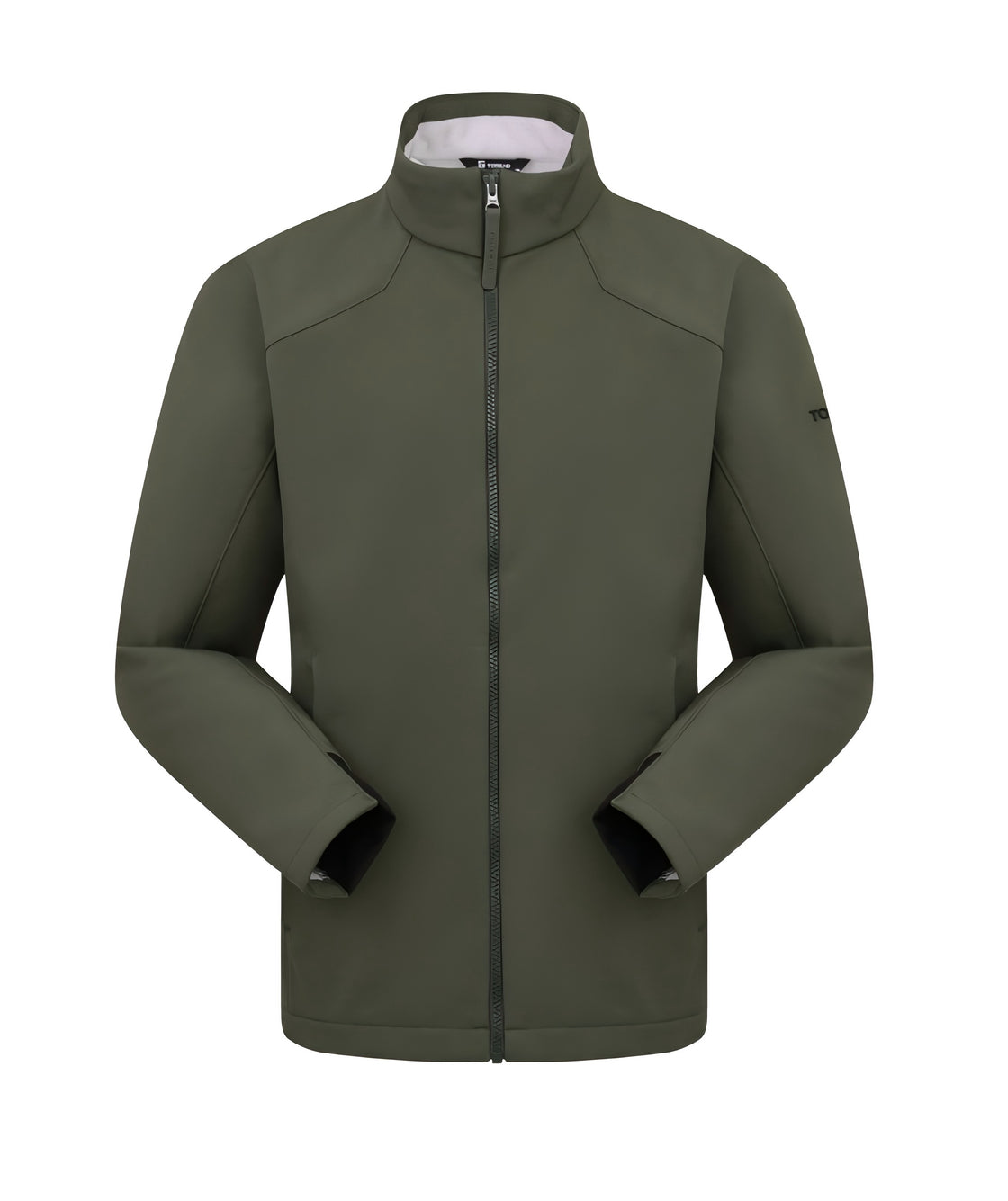 Men's Stand-Up Collar Softshell Jacket - Water-Resistant & Stretchable