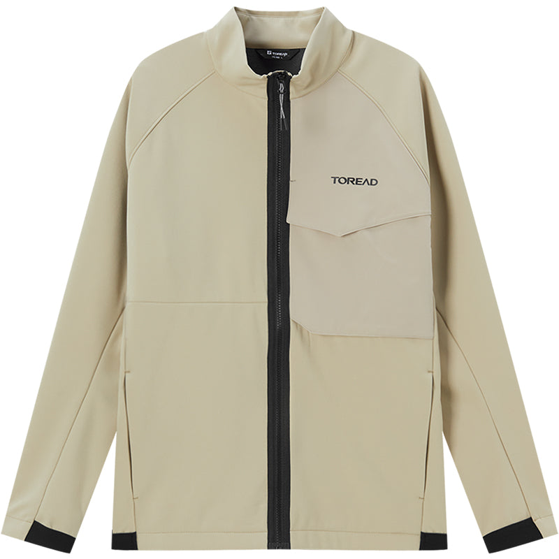 Men's Active Outdoor Jacket with Raglan Sleeves and Colorblock Design