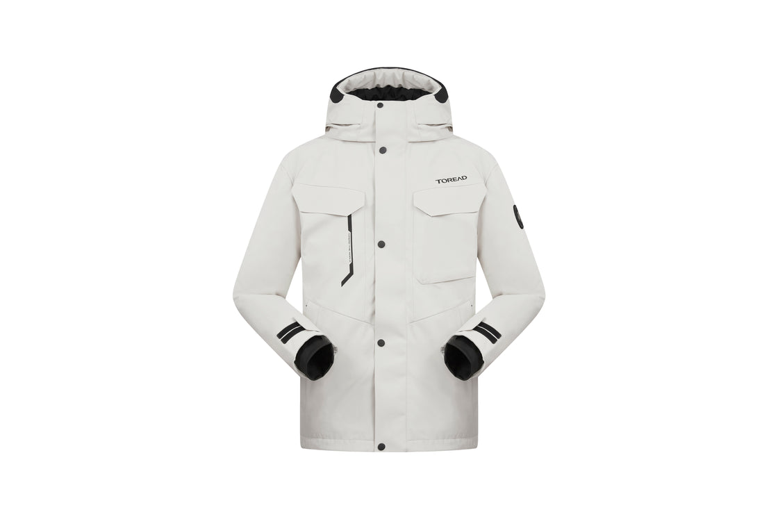 Men's Lightweight Goose Down Jacket with Anti-Static and Heat Reflection Technology