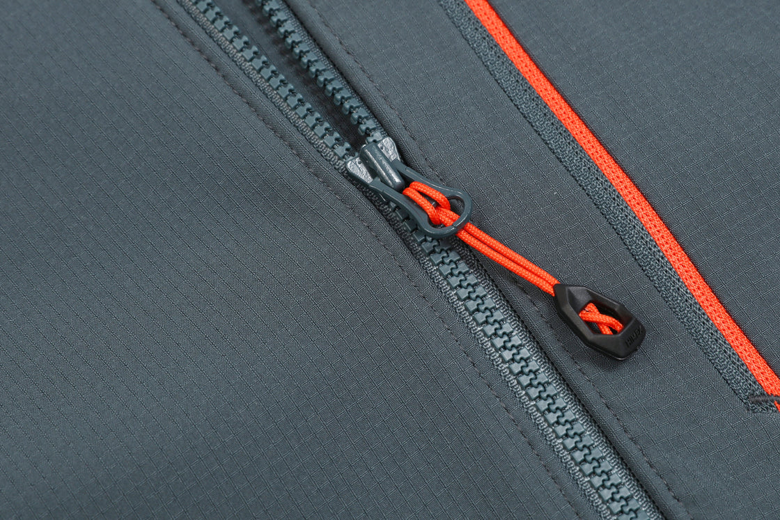 Men's Softshell Jacket Grid Texture, Weatherproof & Breathable