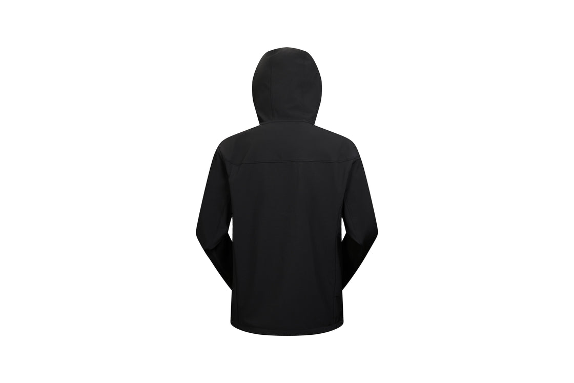 Men's Softshell Jacket Grid Texture, Weatherproof & Breathable