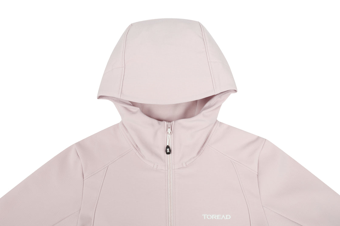 Women's Softshell Jacket Grid Texture, Reflective & Weatherproof