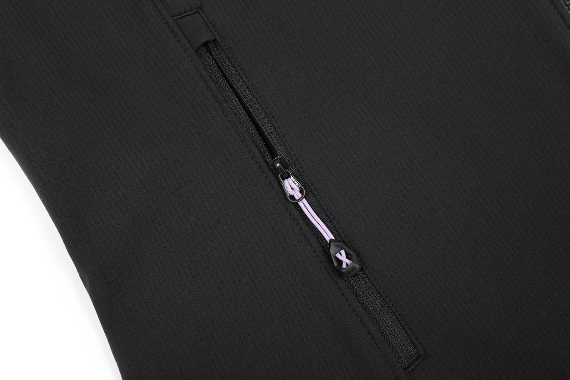 Women's Softshell Jacket Grid Texture, Reflective & Weatherproof