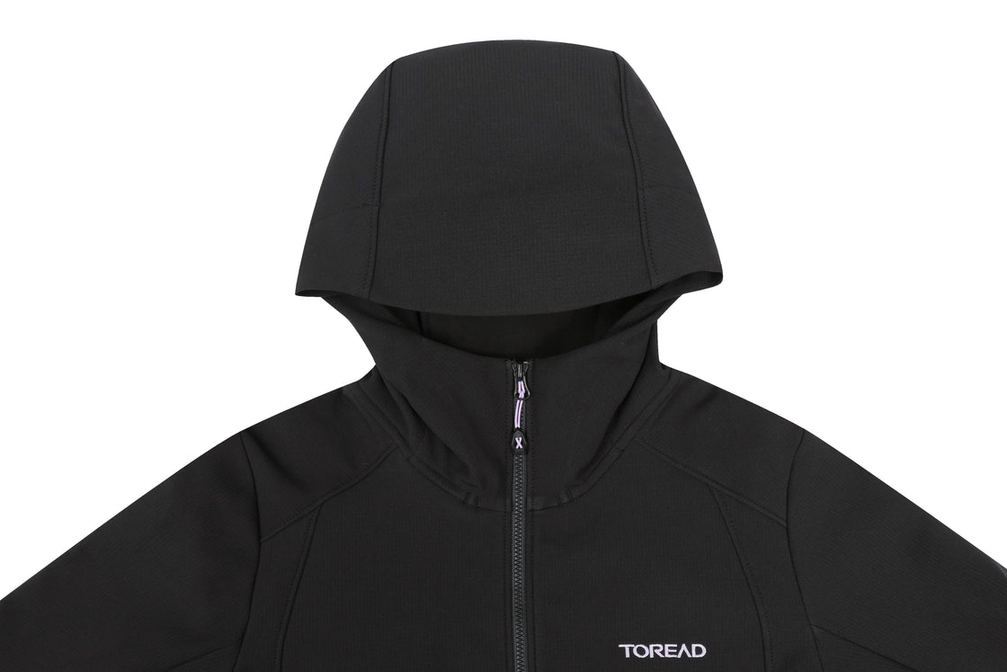 Women's Softshell Jacket Grid Texture, Reflective & Weatherproof