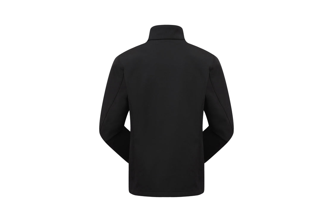 Men's Stand-Up Collar Softshell Jacket - Water-Resistant & Stretchable