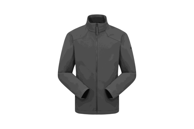 Men's Stand-Up Collar Softshell Jacket - Water-Resistant & Stretchable