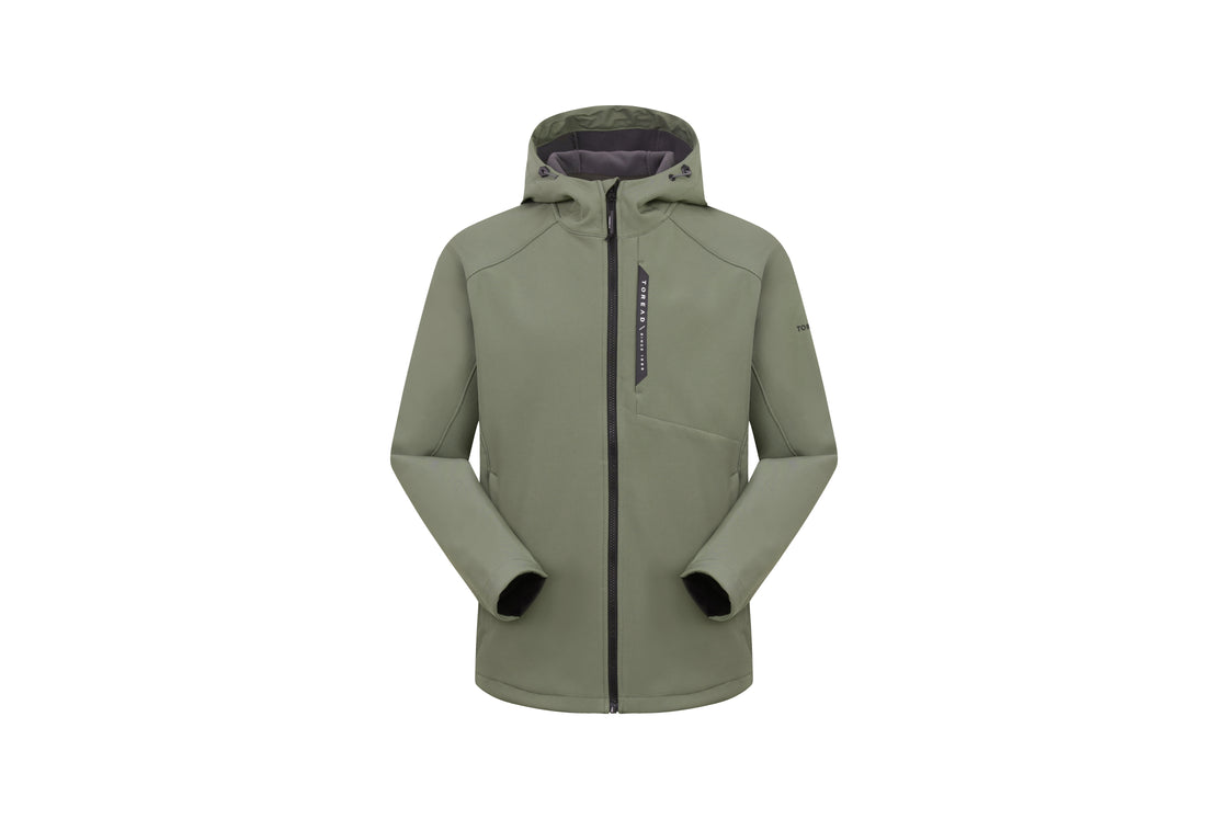 Men's Softshell Jacket - Windproof, Water-Resistant & Stretchable