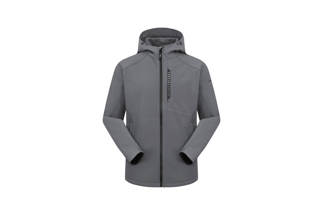 Men's Softshell Jacket - Windproof, Water-Resistant & Stretchable