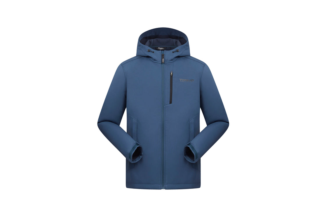 Men's Functional Outdoor Jacket with Water-Resistant and Stretch Fabric, Adjustable Cuffs