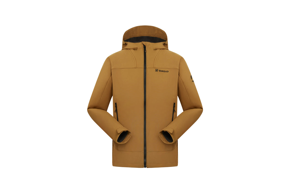 Men's technical soft shell jacket, waterproof, elastic and warm