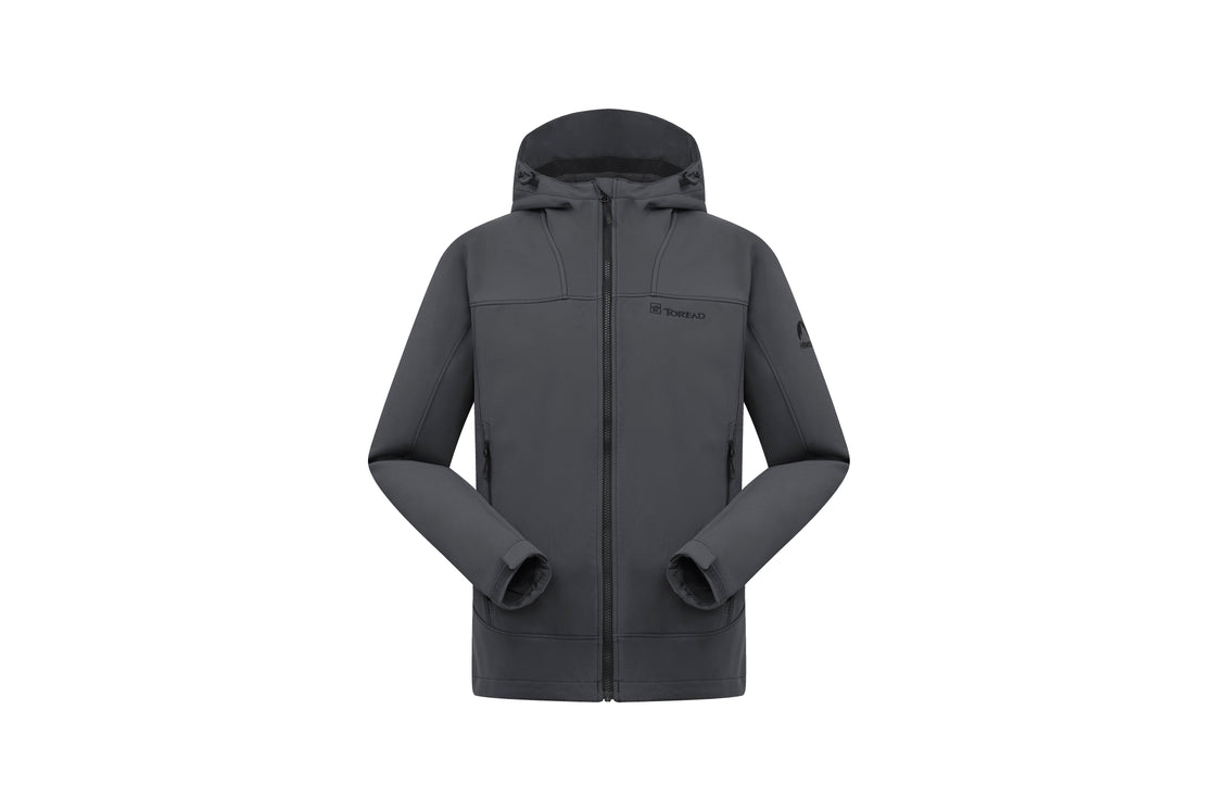 Men's technical soft shell jacket, waterproof, elastic and warm