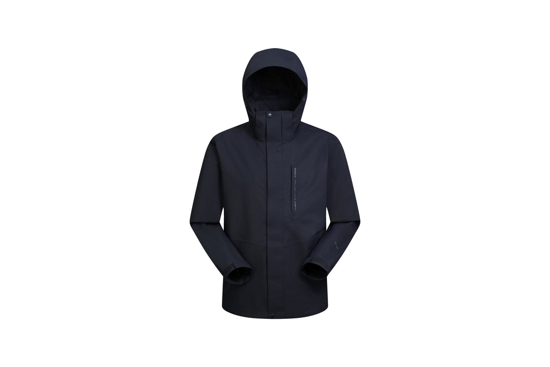 Men's Classic Jacket Detachable Hood, Weatherproof, Adjustable