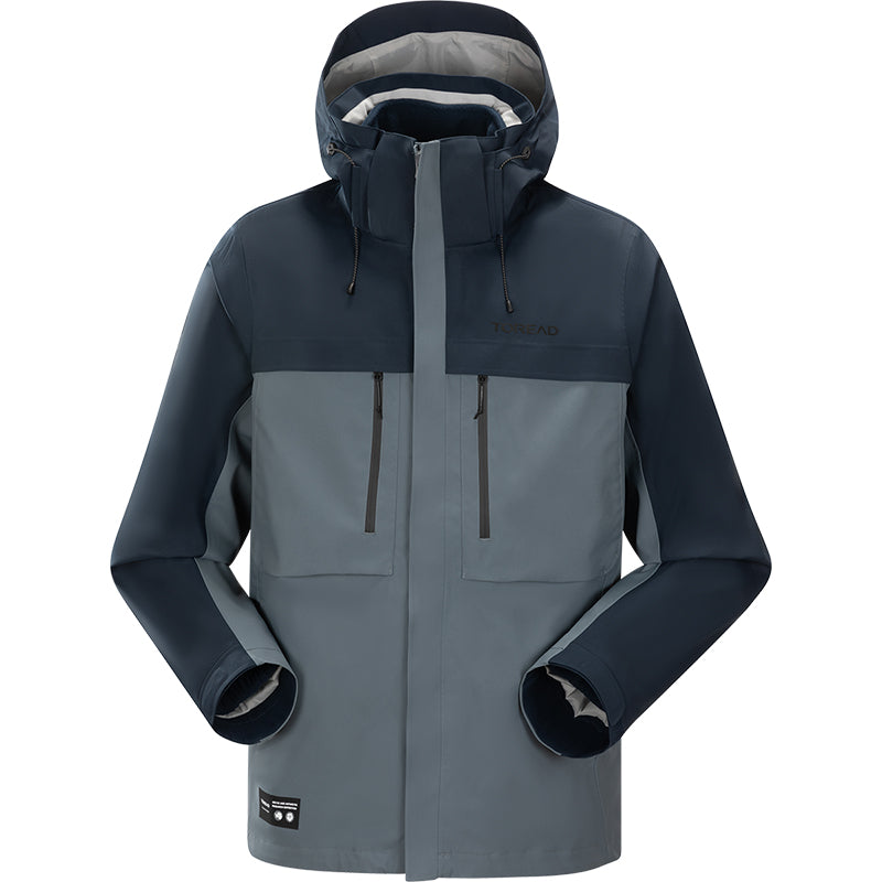Men's 3-in-1 Waterproof Insulated Jacket with Adjustable Hood and