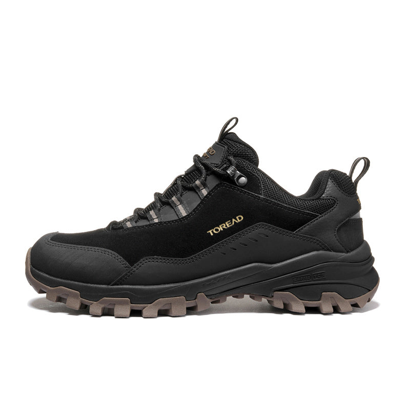 tdfブラック36 Men's Hiking Shoes with Leather & SAFree Rock Outsole